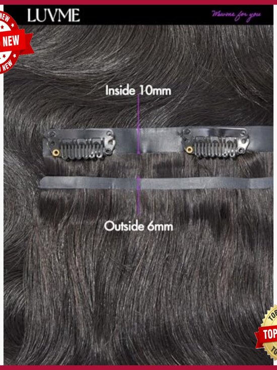 18 Inch Clip In Hair Extensions, 100% Human Hair, Wavy, 110g main image 7